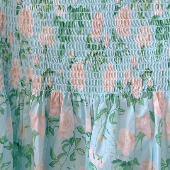 NWT Hill House Athena Nap Mini Dress in Blue w/Pink & Green Floral - Small - Picture 8 of 11